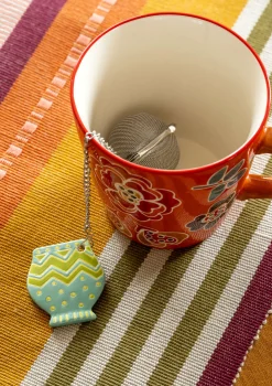 Gudrun Sjödén Küche & Esszimmer>Teesieb „Flower pots“ aus Keramik/Metall Staubgrün