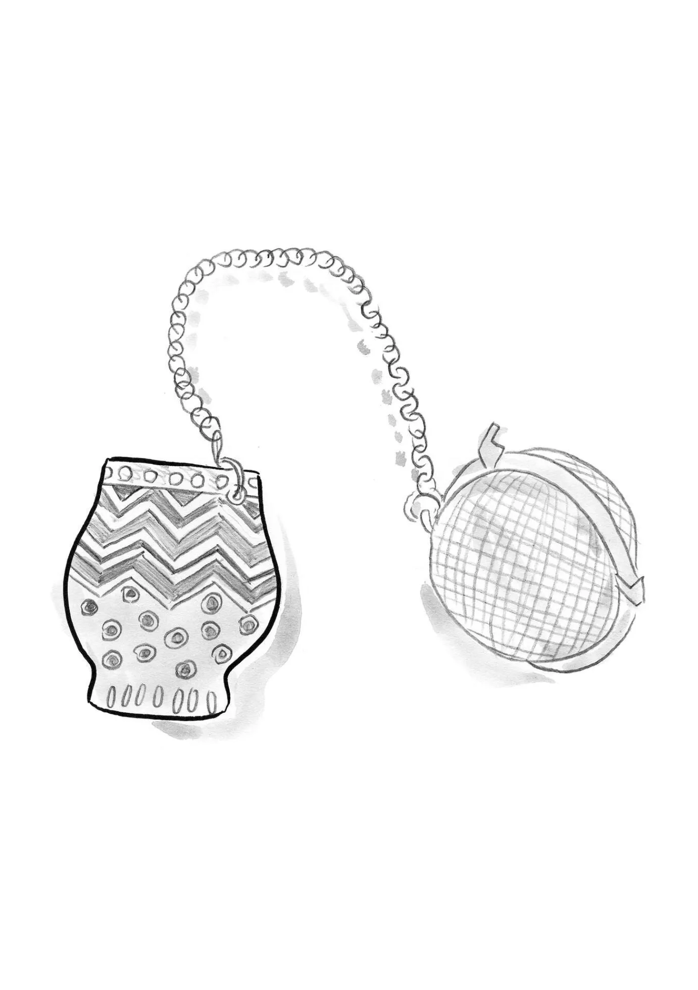 Gudrun Sjödén Küche & Esszimmer>Teesieb „Flower pots“ aus Keramik/Metall Staubgrün