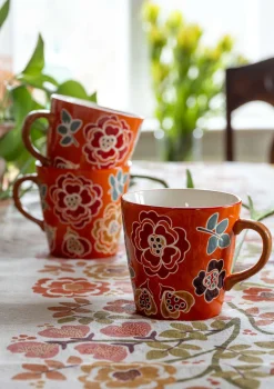 Gudrun Sjödén Geschirr|Küche & Esszimmer>Teetasse „Wild rose“ aus Keramik Henna