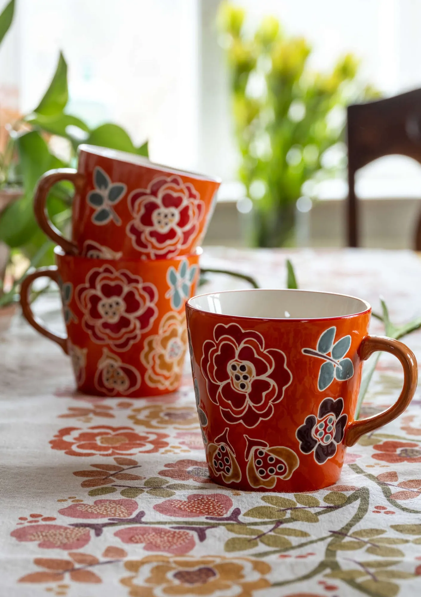 Gudrun Sjödén Geschirr|Küche & Esszimmer>Teetasse „Wild rose“ aus Keramik Henna