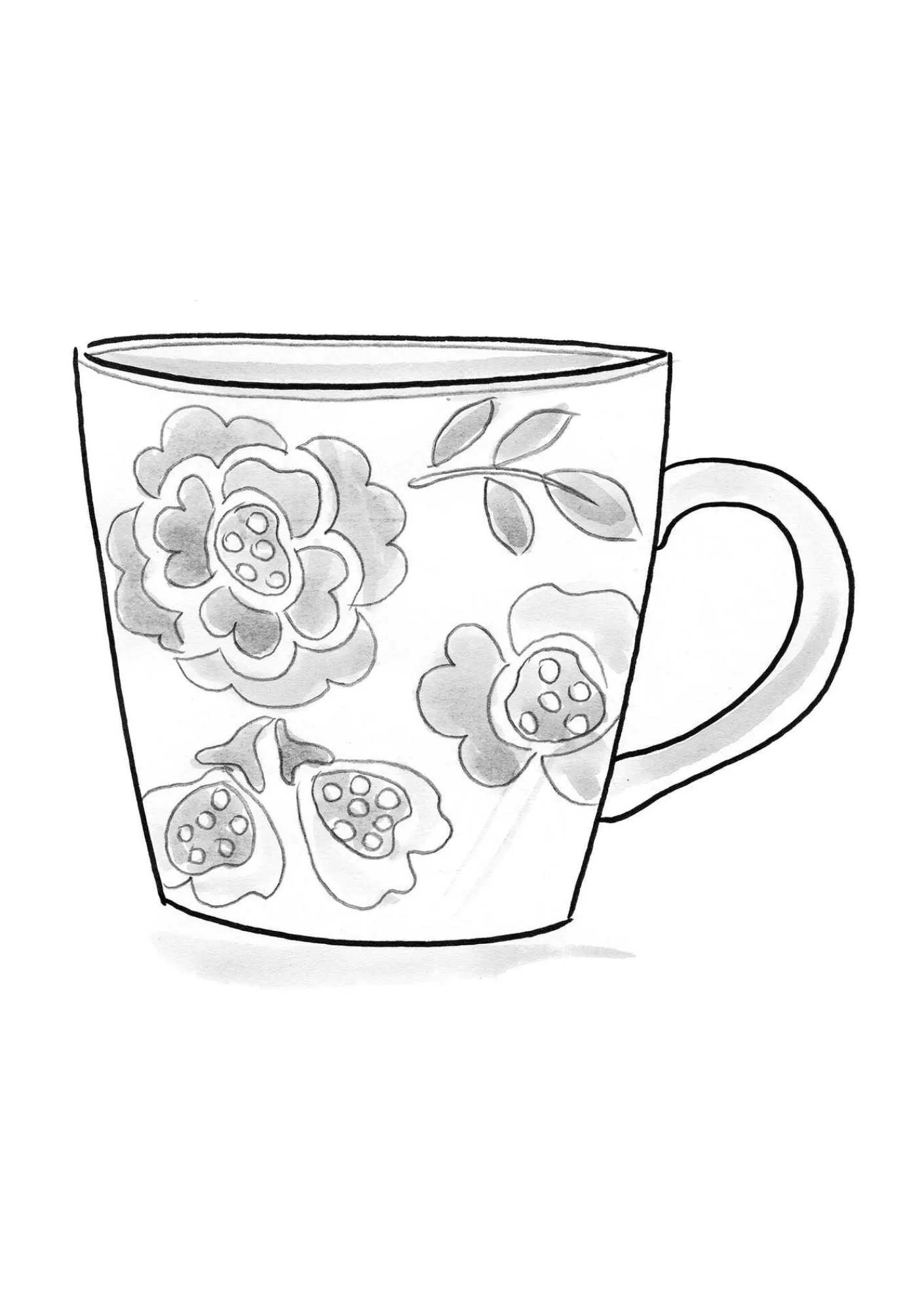 Gudrun Sjödén Geschirr|Küche & Esszimmer>Teetasse „Wild rose“ aus Keramik Henna
