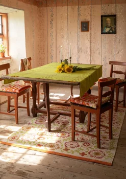 Gudrun Sjödén Teppiche|Heimtextilien>Teppich „Desert Bloom“ aus Bio-Baumwolle Ziegel