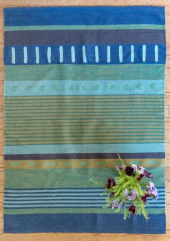 Gudrun Sjödén Teppiche|Heimtextilien>Teppich „Freja“ aus Wolle Hellflaschengrün