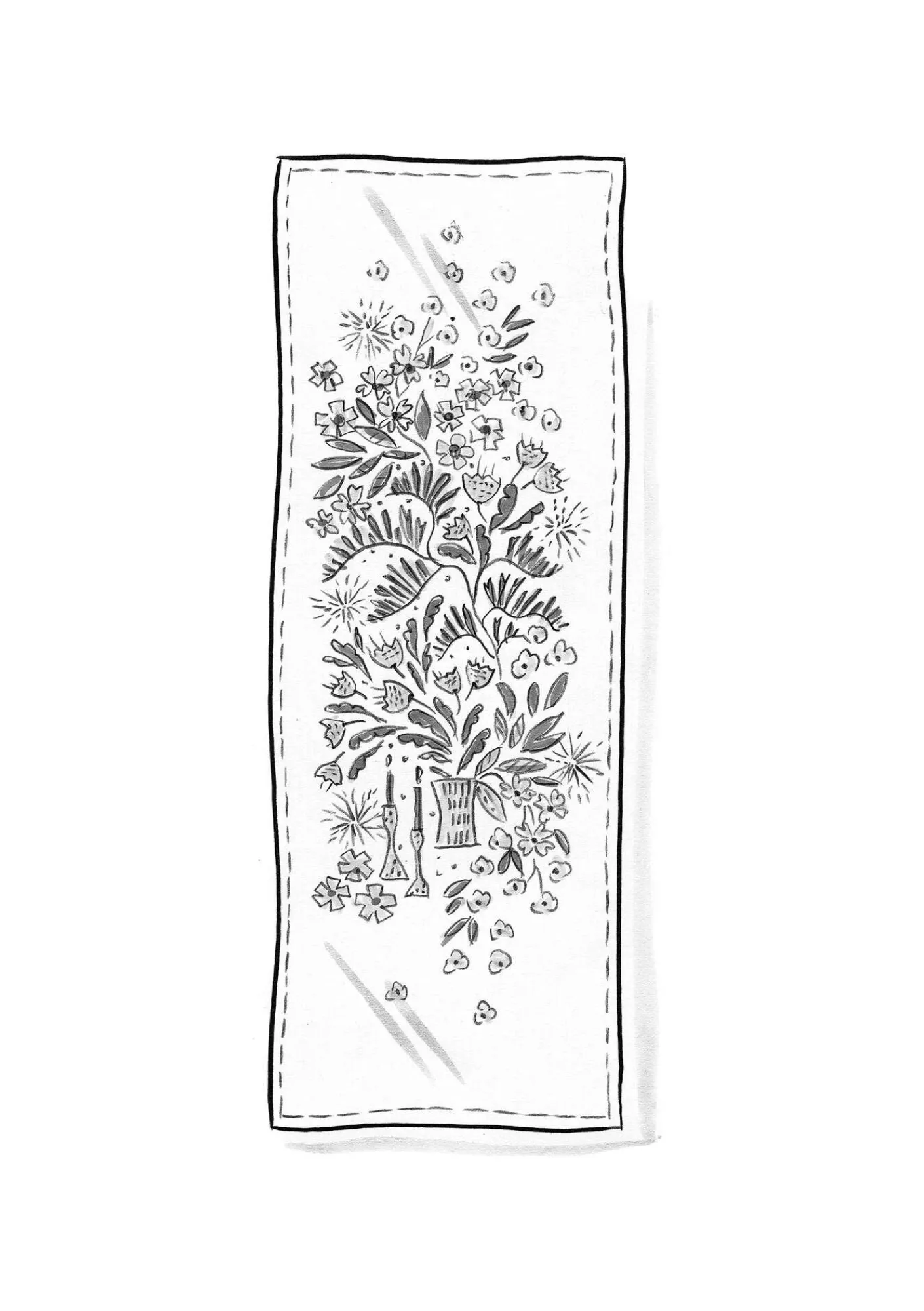 Gudrun Sjödén Küche & Esszimmer|Tischdecken & -läufer>Tischläufer „Gnistra“ aus Bio-Baumwolle Tomate