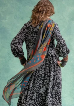 Gudrun Sjödén Accessoires>Tuch „Katla“ aus Wolle Dunkelaschgrau