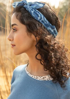 Gudrun Sjödén Schals Und Tücher>Tuch „Midgård“ aus Bio-Baumwolle Indigo