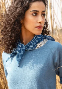 Gudrun Sjödén Schals Und Tücher>Tuch „Midgård“ aus Bio-Baumwolle Indigo