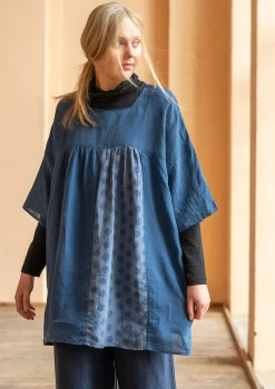 Gudrun Sjödén Tuniken>Tunika „Sonata“ aus Leinen Indigo