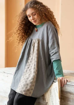 Gudrun Sjödén Tuniken>Tunika „Sonata“ aus Leinen Grafit