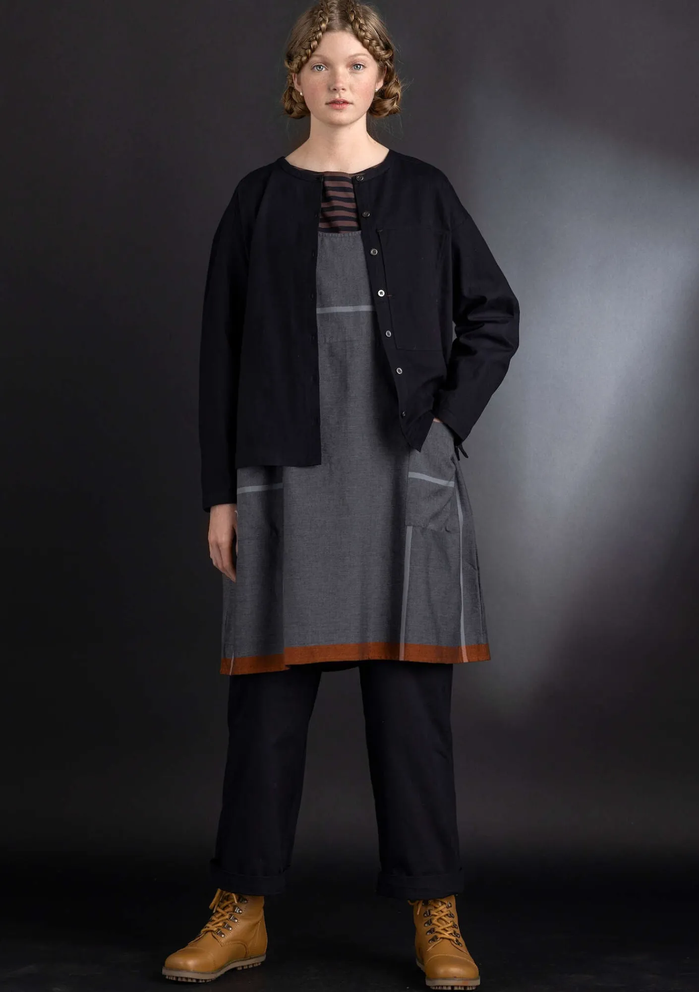 Gudrun Sjödén Pullover & Shirts>Twillbluse aus Bio-Baumwolle Schwarz
