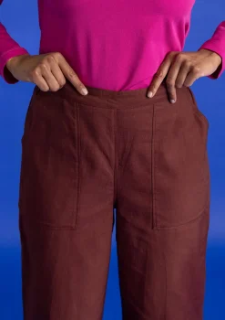 Gudrun Sjödén Hosen>Twillhose aus Bio-Baumwolle Rotebete