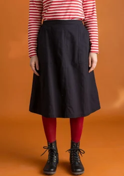 Gudrun Sjödén Röcke>Twillrock aus Bio-Baumwolle Schwarz