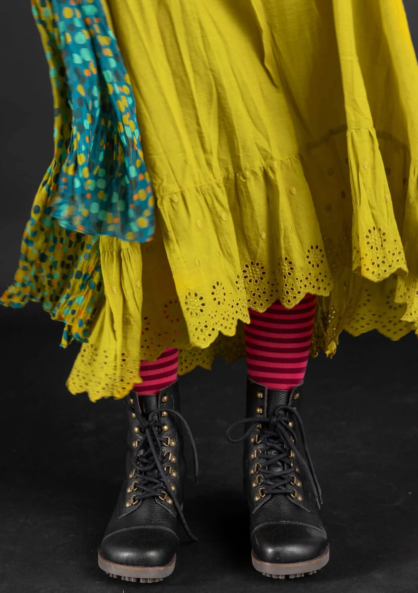 Gudrun Sjödén Röcke>Unterrock aus Bio-Baumwollgewebe Olivenöl