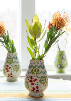 Gudrun Sjödén Geschirr|Dekoration & Accessoires>Vase „Wild rose“ aus Keramik Ungebleicht