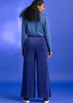 Gudrun Sjödén Hosen>Velourshose aus Bio-Baumwolle/Recycling-Polyester Veilchen
