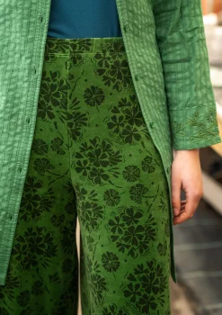 Gudrun Sjödén Hosen>Velourshose „Selma“ aus Bio-Baumwolle/Recycling-Polyester Grasgrün