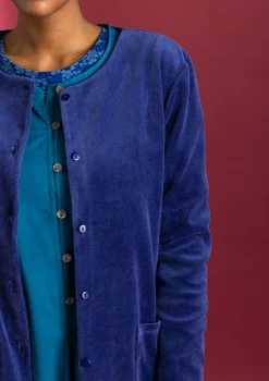 Gudrun Sjödén Strickjacken|Pullover & Shirts>Veloursjacke aus Bio-Baumwolle/Recycling-Polyester Veilchen