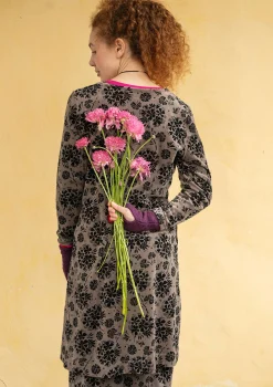 Gudrun Sjödén Kleider>Velourskleid „Selma“ aus Bio-Baumwolle/Recycling-Polyester Kartoffel