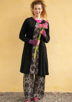 Gudrun Sjödén Kleider>Velourskleid „Selma“ aus Bio-Baumwolle/Recycling-Polyester Schwarz