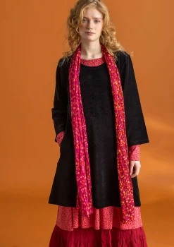 Gudrun Sjödén Tuniken>Velourstunika aus Bio-Baumwolle/Recycling-Polyester Schwarz