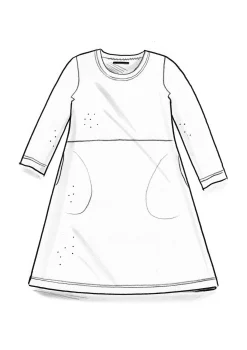 Gudrun Sjödén Tuniken>Velourstunika aus Bio-Baumwolle/Recycling-Polyester Meeresgrün