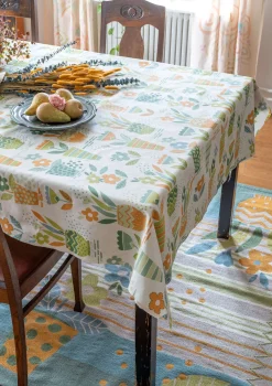 Gudrun Sjödén Tischdecken & -läufer|Küche & Esszimmer>Wachstuch „Flower pots“ aus Bio-Baumwolle Blattgrün