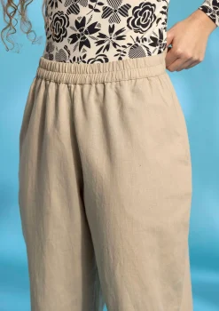 Gudrun Sjödén Hosen>Webhose aus Bio-Baumwolle/Leinen Natur