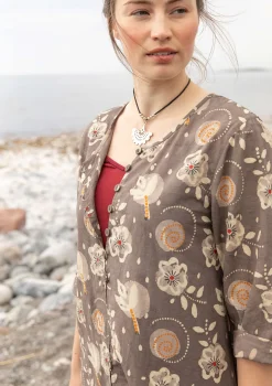 Gudrun Sjödén Kleider>Webkleid „Kamala“ aus Bio-Baumwolle Kashish