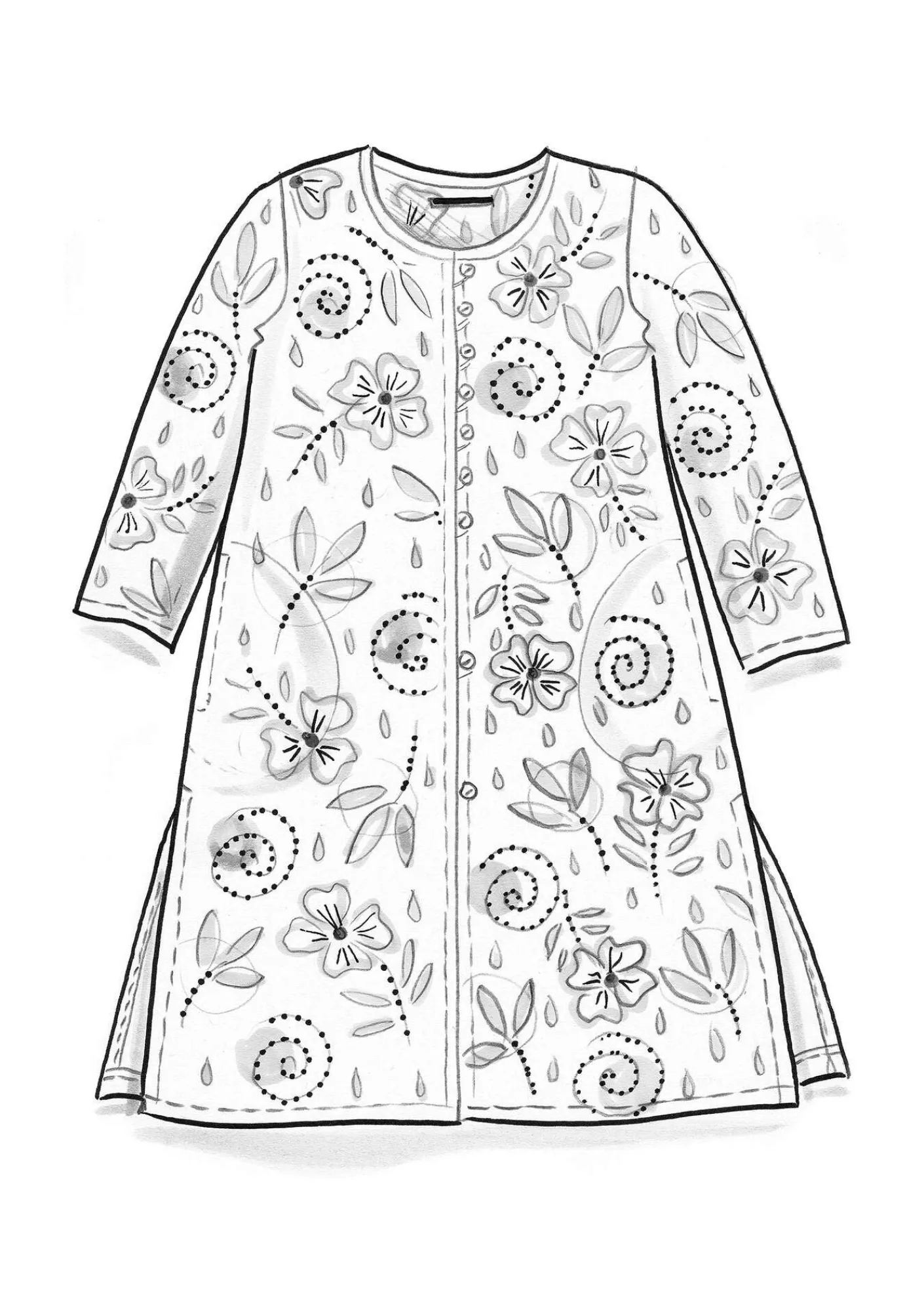 Gudrun Sjödén Kleider>Webkleid „Kamala“ aus Bio-Baumwolle Kashish