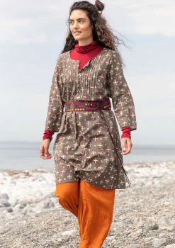 Gudrun Sjödén Kleider>Webkleid „Neela“ aus Bio-Baumwolle Schwarzeskashish