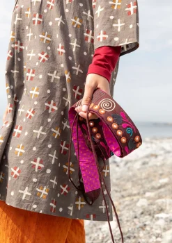 Gudrun Sjödén Kleider>Webkleid „Neela“ aus Bio-Baumwolle Schwarzeskashish