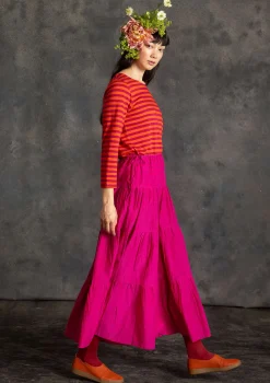 Gudrun Sjödén Röcke>Webrock aus Baumwolle/Seide Cerise