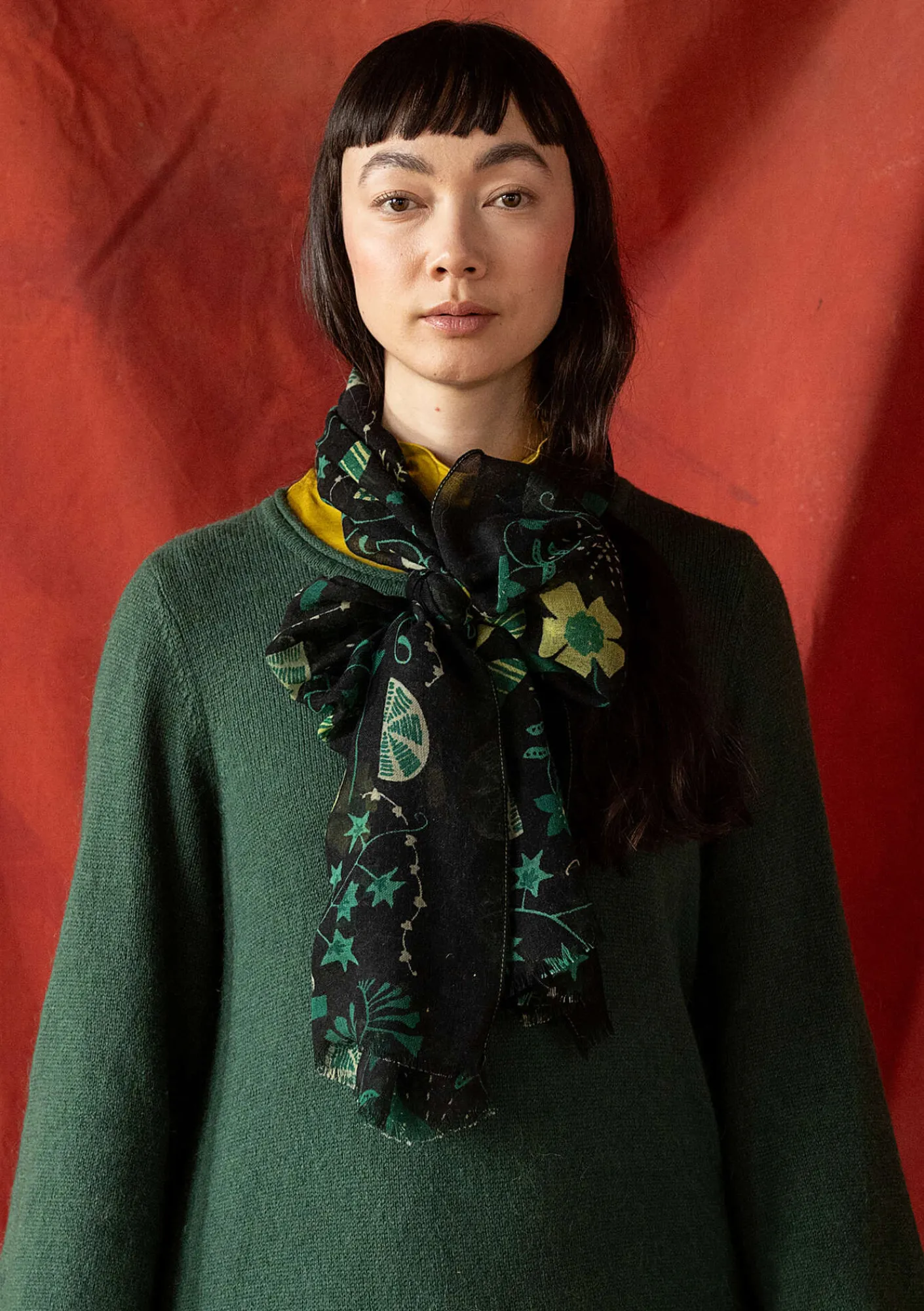 Gudrun Sjödén Accessoires|Schals Und Tücher>Webschal „Fyrverkeri“ aus Wolle Schwarz