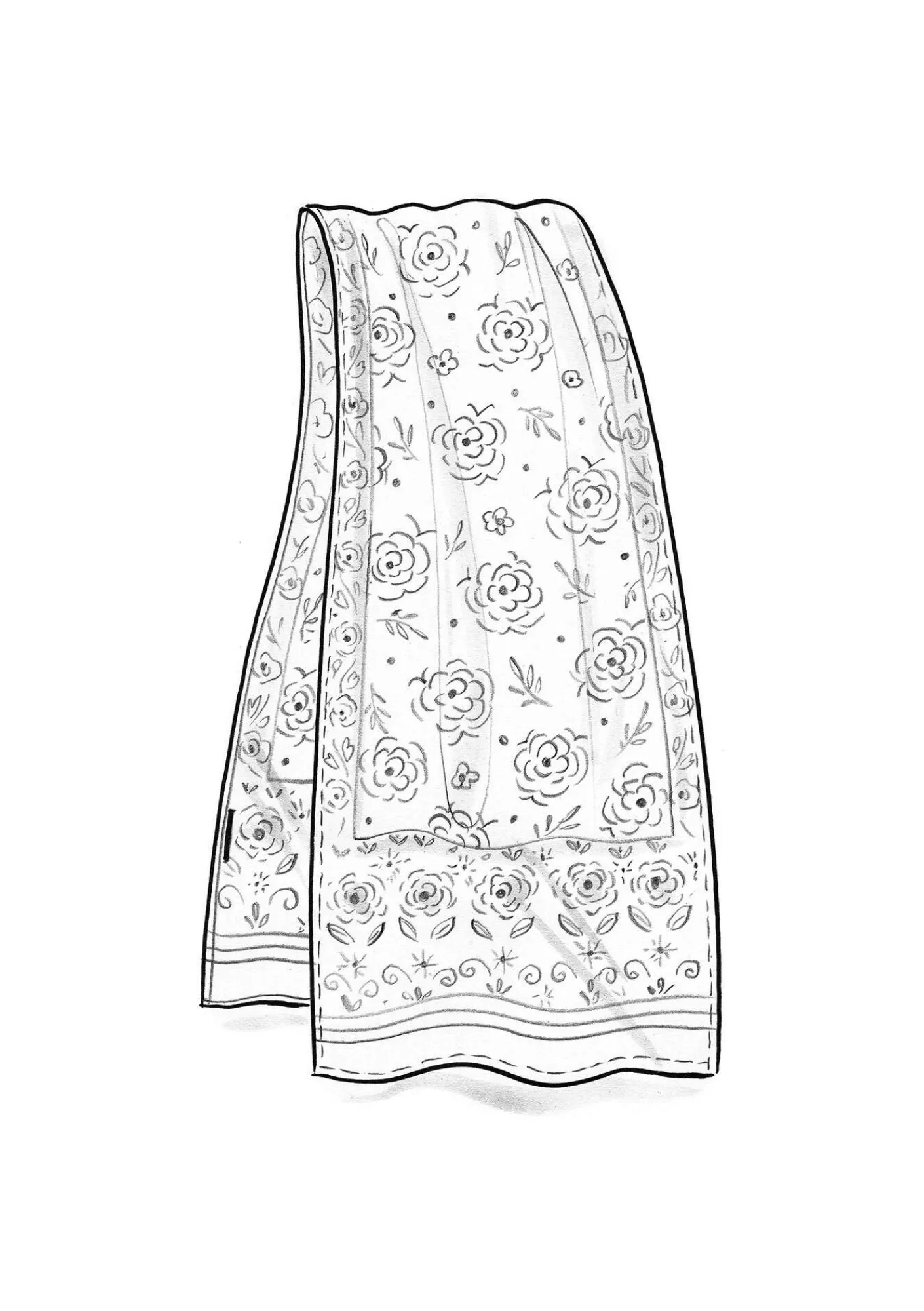 Gudrun Sjödén Accessoires>Webschal „Kamelia“ aus Bio-Baumwolle/Seide Indigoblau