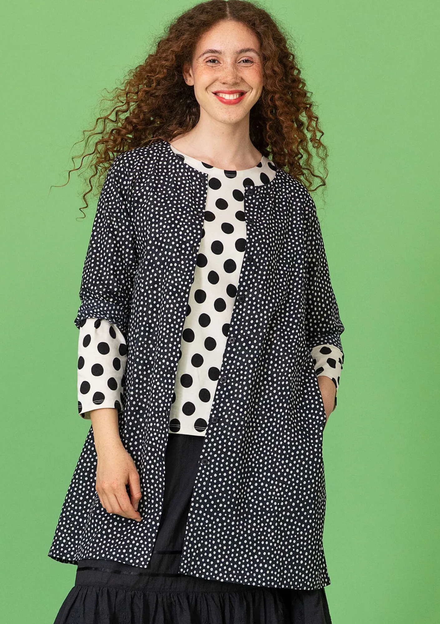 Gudrun Sjödén Tuniken>Webtunika „Monika“ aus Bio-Baumwolle Schwarz