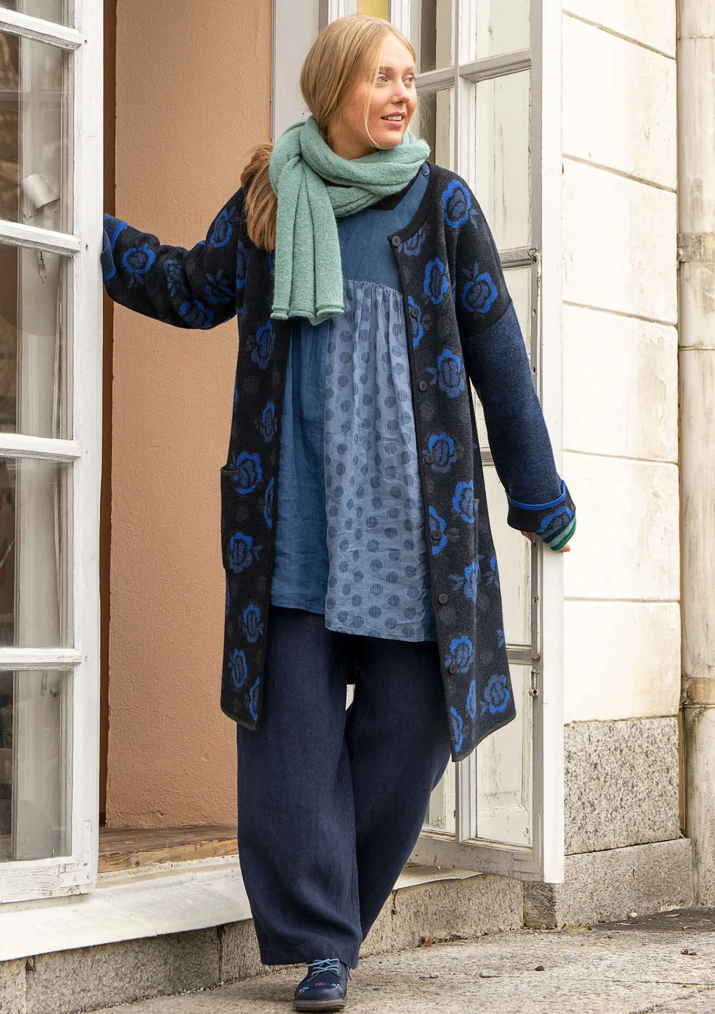 Gudrun Sjödén Jacken & Mäntel>Wendemantel „Aria“ aus gefilztem Wollstrick Schwarz