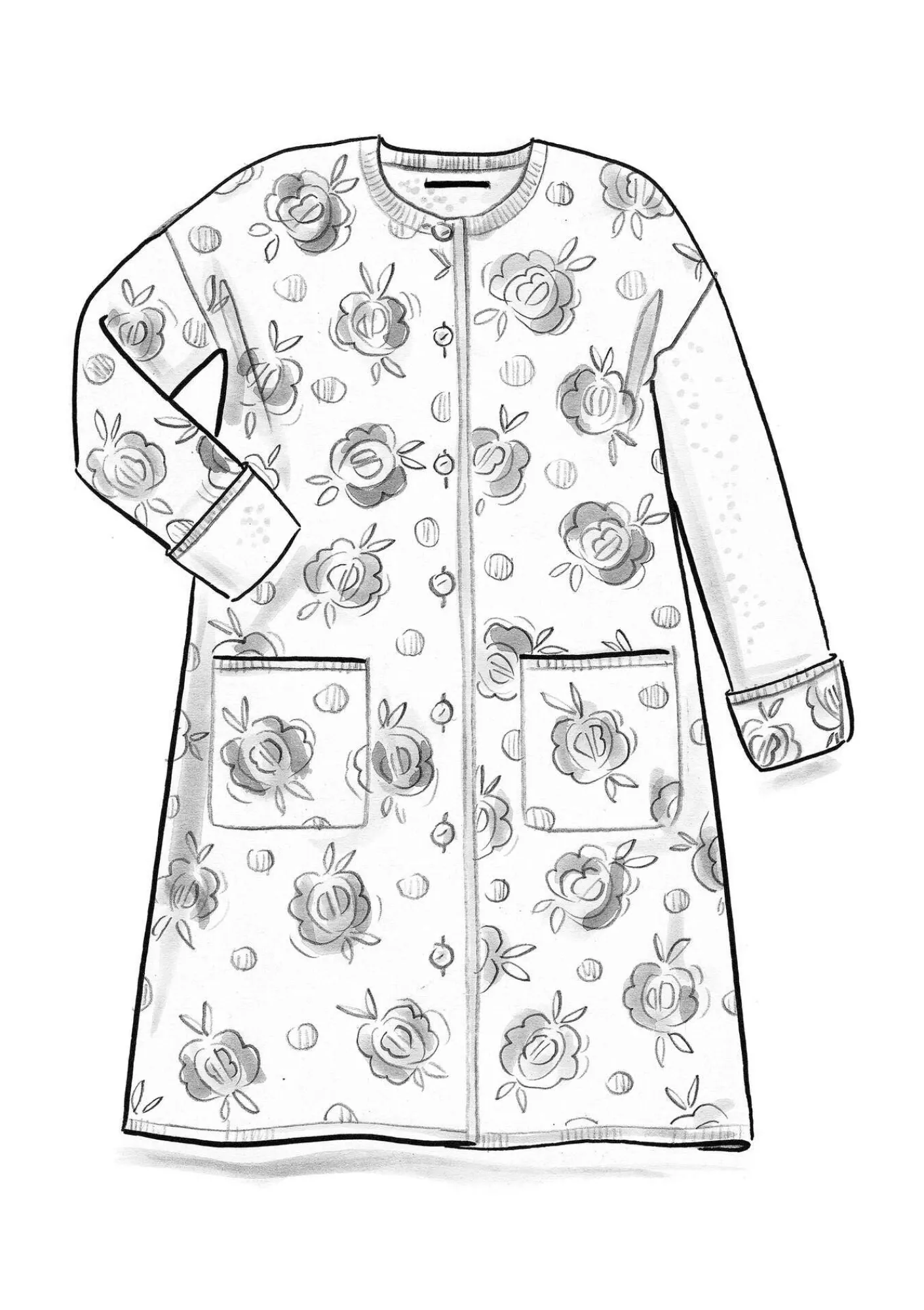 Gudrun Sjödén Jacken & Mäntel>Wendemantel „Aria“ aus gefilztem Wollstrick Schwarz