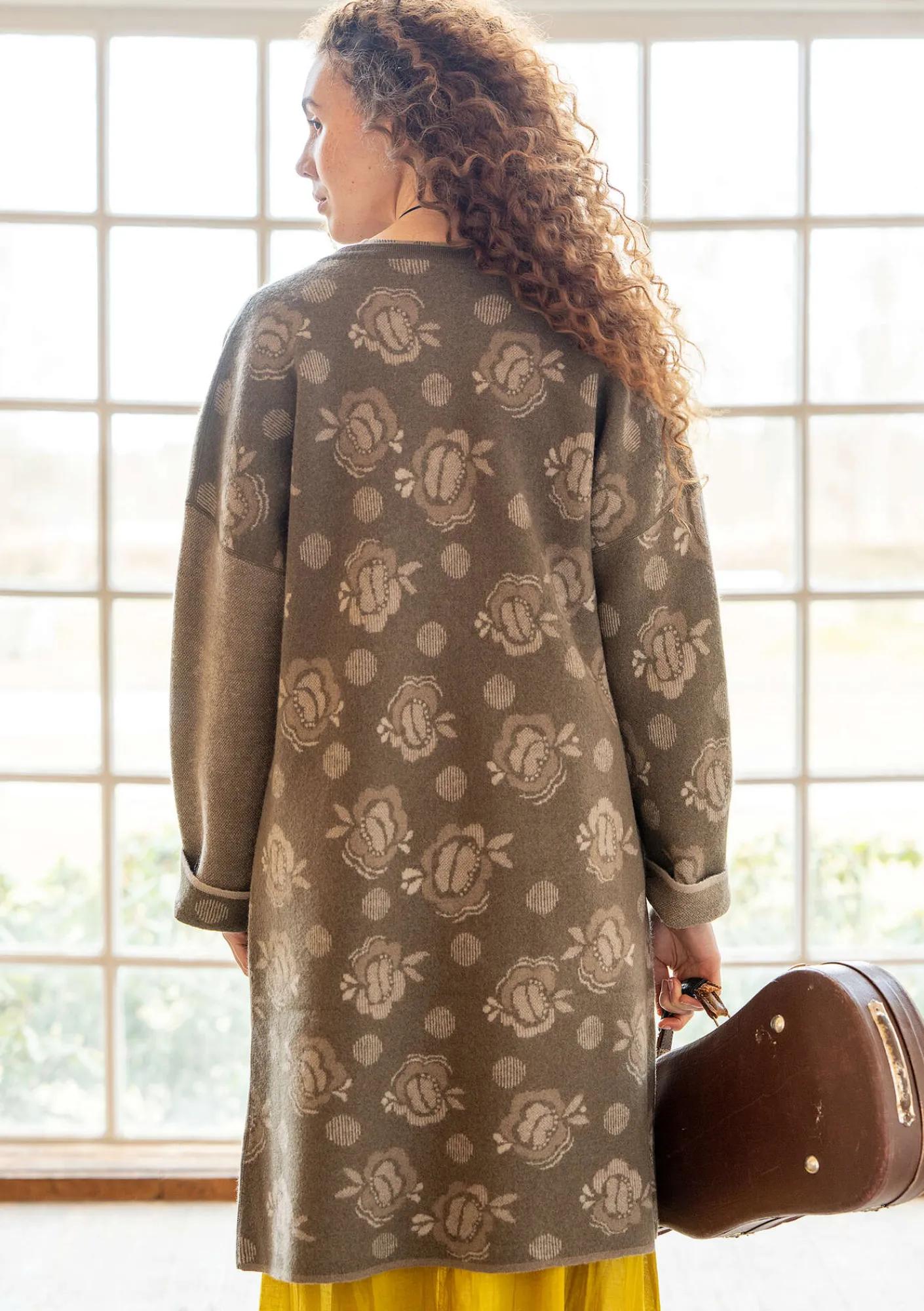 Gudrun Sjödén Jacken & Mäntel>Wendemantel „Aria“ aus gefilztem Wollstrick Lehm