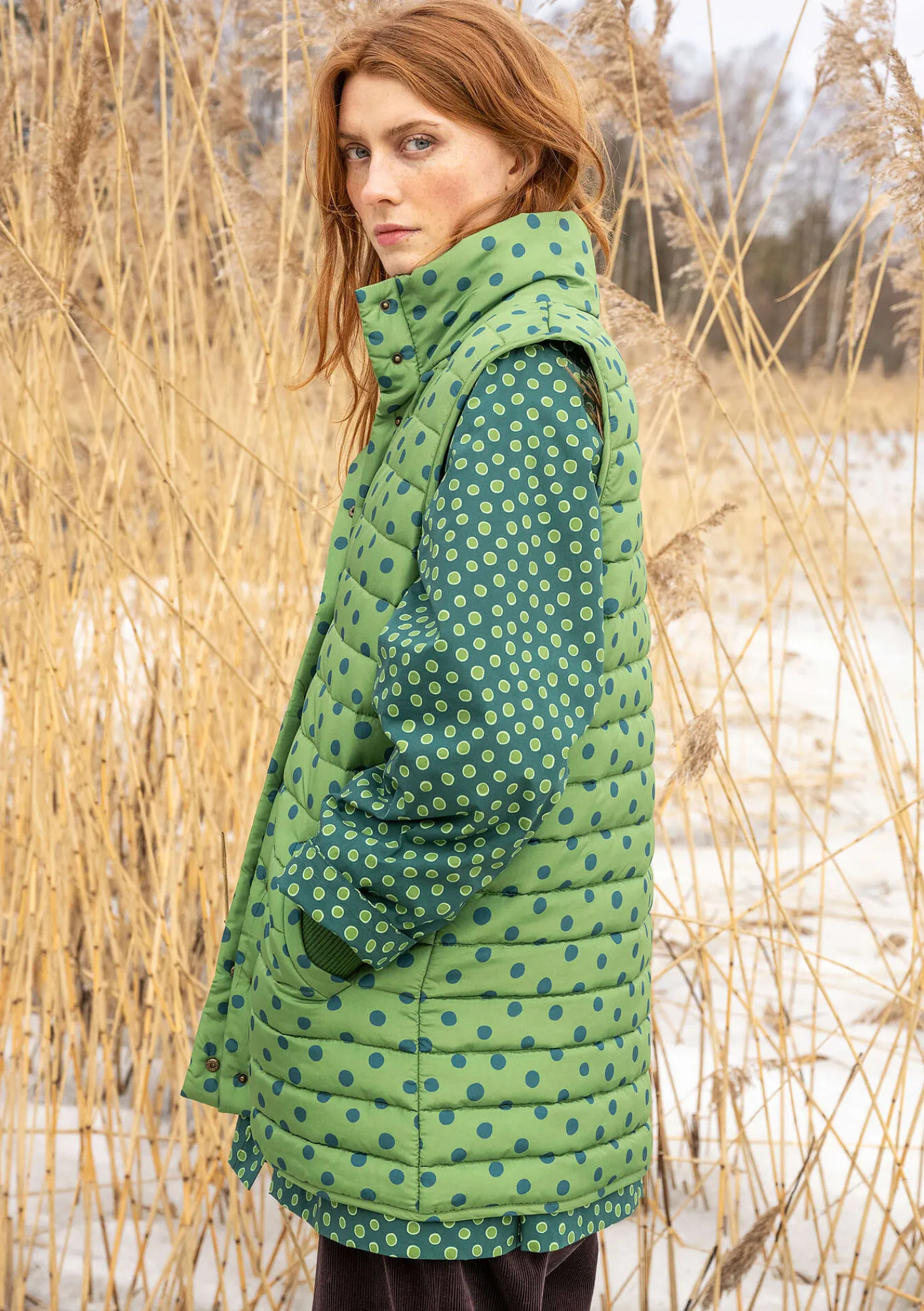 Gudrun Sjödén Westen>Weste „Susan“ aus Recycling-Polyester Kaktus