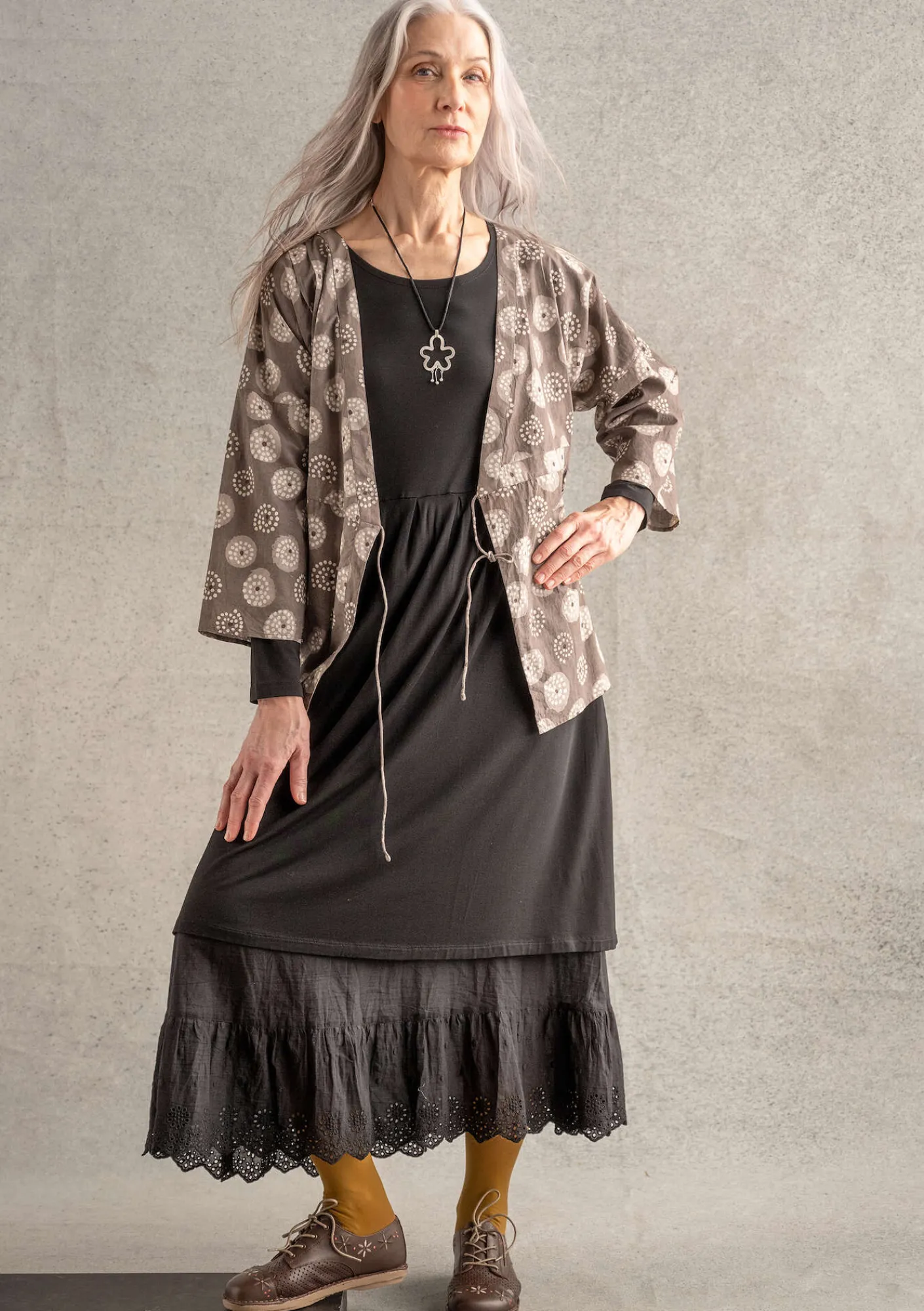 Gudrun Sjödén Blusen>Wickelbluse „Clay“ aus Bio-Baumwolle Kashish