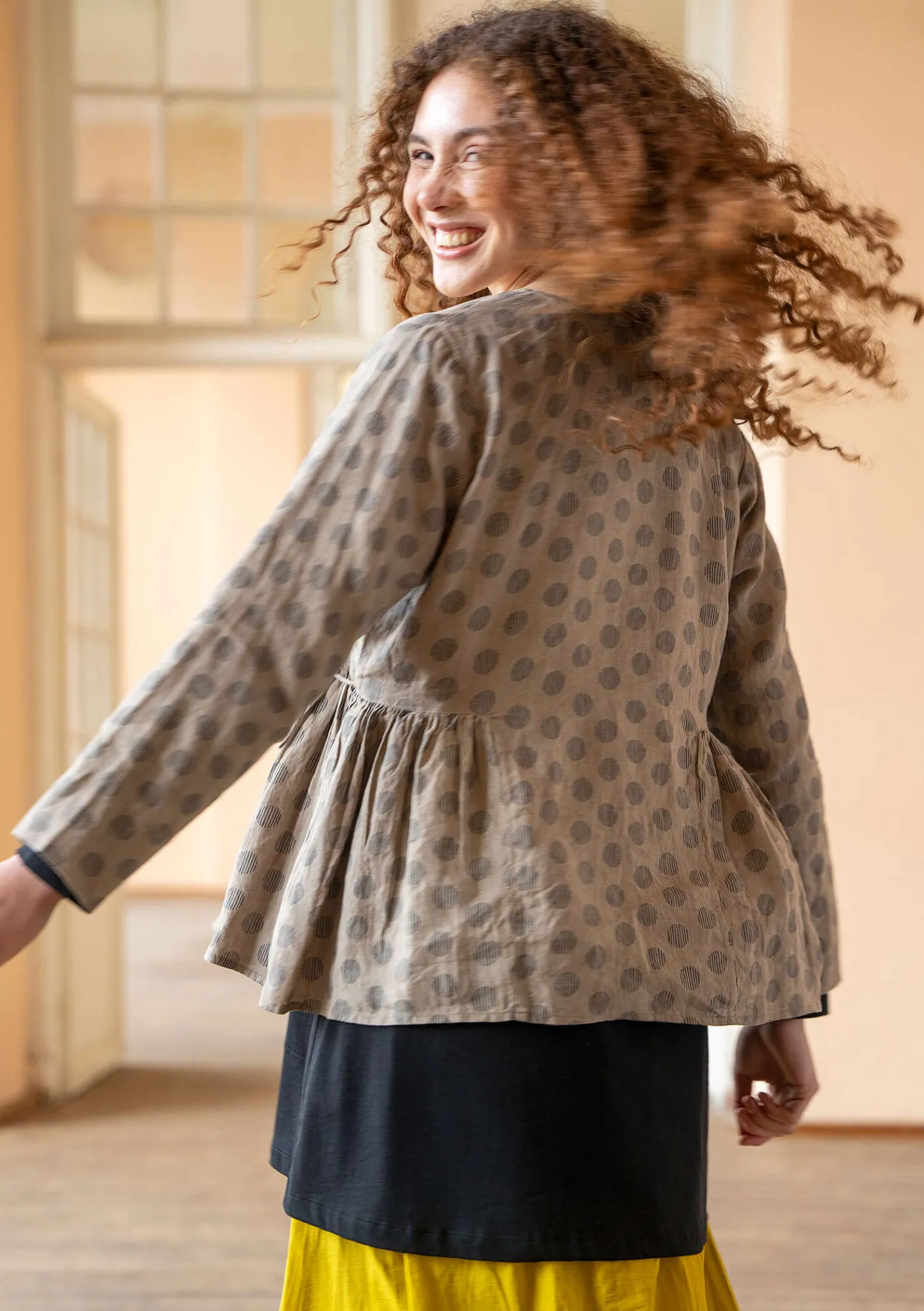 Gudrun Sjödén Blusen>Wickelbluse „Piccolo“ aus Leinen Taupe