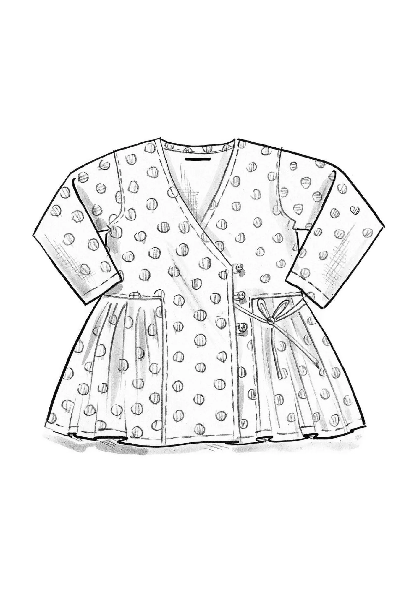 Gudrun Sjödén Blusen>Wickelbluse „Piccolo“ aus Leinen Taupe