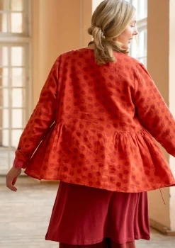 Gudrun Sjödén Blusen>Wickelbluse „Piccolo“ aus Leinen Ziegel